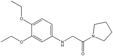 2-[(3,4-diethoxyphenyl)amino]-1-(pyrrolidin-1-yl)ethan-1-one Structure