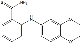 2-[(3,4-dimethoxyphenyl)amino]benzene-1-carbothioamide 구조식 이미지