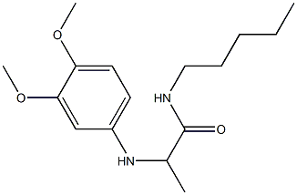 2-[(3,4-dimethoxyphenyl)amino]-N-pentylpropanamide 구조식 이미지