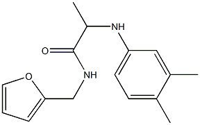 2-[(3,4-dimethylphenyl)amino]-N-(furan-2-ylmethyl)propanamide 구조식 이미지