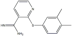 2-[(3,4-dimethylphenyl)sulfanyl]pyridine-3-carboximidamide Structure