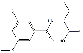 2-[(3,5-dimethoxybenzoyl)amino]-3-methylpentanoic acid Structure