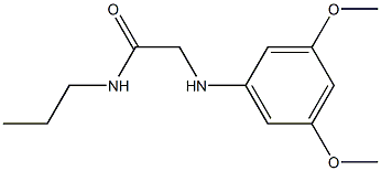 2-[(3,5-dimethoxyphenyl)amino]-N-propylacetamide 구조식 이미지