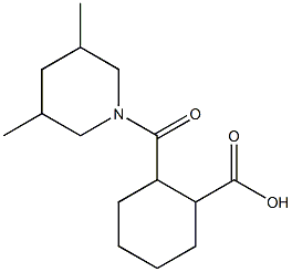 2-[(3,5-dimethylpiperidin-1-yl)carbonyl]cyclohexanecarboxylic acid Structure