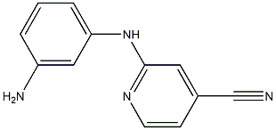 2-[(3-aminophenyl)amino]isonicotinonitrile 구조식 이미지