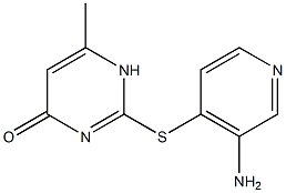 2-[(3-aminopyridin-4-yl)sulfanyl]-6-methyl-1,4-dihydropyrimidin-4-one Structure