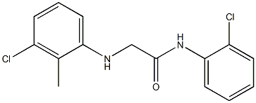 2-[(3-chloro-2-methylphenyl)amino]-N-(2-chlorophenyl)acetamide 구조식 이미지