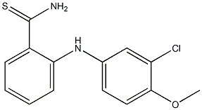 2-[(3-chloro-4-methoxyphenyl)amino]benzene-1-carbothioamide Structure