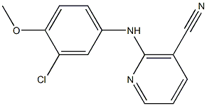 2-[(3-chloro-4-methoxyphenyl)amino]nicotinonitrile Structure
