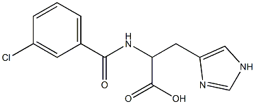 2-[(3-chlorobenzoyl)amino]-3-(1H-imidazol-4-yl)propanoic acid Structure