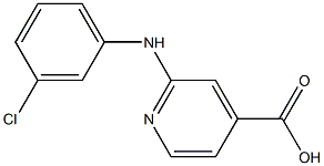 2-[(3-chlorophenyl)amino]pyridine-4-carboxylic acid 구조식 이미지