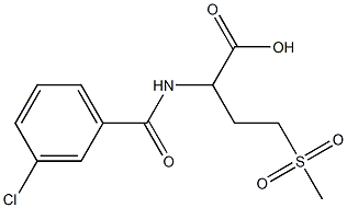 2-[(3-chlorophenyl)formamido]-4-methanesulfonylbutanoic acid 구조식 이미지