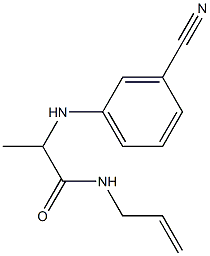 2-[(3-cyanophenyl)amino]-N-(prop-2-en-1-yl)propanamide 구조식 이미지