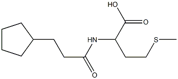 2-[(3-cyclopentylpropanoyl)amino]-4-(methylthio)butanoic acid Structure