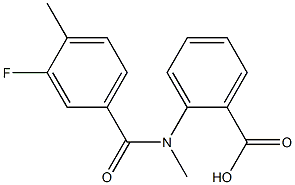 2-[(3-fluoro-4-methylbenzoyl)(methyl)amino]benzoic acid Structure