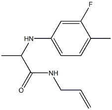 2-[(3-fluoro-4-methylphenyl)amino]-N-(prop-2-en-1-yl)propanamide Structure