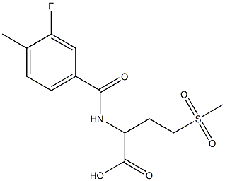 2-[(3-fluoro-4-methylphenyl)formamido]-4-methanesulfonylbutanoic acid 구조식 이미지