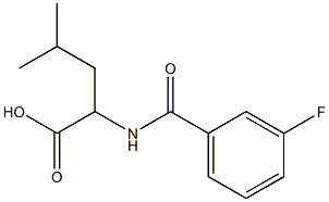 2-[(3-fluorobenzoyl)amino]-4-methylpentanoic acid Structure