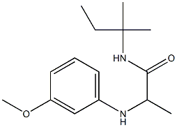 2-[(3-methoxyphenyl)amino]-N-(2-methylbutan-2-yl)propanamide Structure