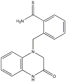 2-[(3-oxo-1,2,3,4-tetrahydroquinoxalin-1-yl)methyl]benzene-1-carbothioamide Structure