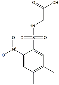 2-[(4,5-dimethyl-2-nitrobenzene)sulfonamido]acetic acid 구조식 이미지