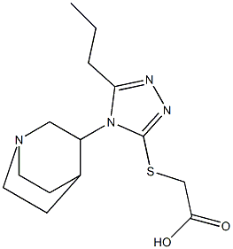 2-[(4-{1-azabicyclo[2.2.2]octan-3-yl}-5-propyl-4H-1,2,4-triazol-3-yl)sulfanyl]acetic acid Structure