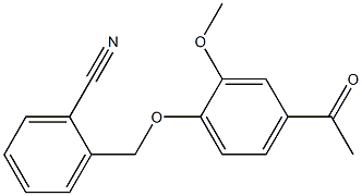 2-[(4-acetyl-2-methoxyphenoxy)methyl]benzonitrile Structure