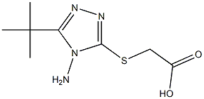 2-[(4-amino-5-tert-butyl-4H-1,2,4-triazol-3-yl)sulfanyl]acetic acid 구조식 이미지