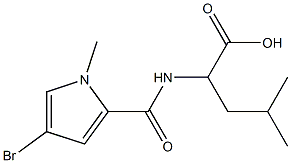 2-[(4-bromo-1-methyl-1H-pyrrol-2-yl)formamido]-4-methylpentanoic acid Structure