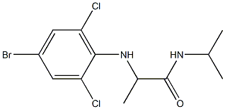 2-[(4-bromo-2,6-dichlorophenyl)amino]-N-(propan-2-yl)propanamide 구조식 이미지