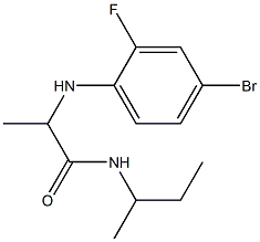 2-[(4-bromo-2-fluorophenyl)amino]-N-(butan-2-yl)propanamide 구조식 이미지