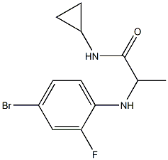 2-[(4-bromo-2-fluorophenyl)amino]-N-cyclopropylpropanamide Structure