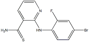 2-[(4-bromo-2-fluorophenyl)amino]pyridine-3-carbothioamide Structure
