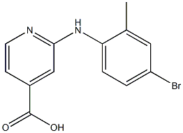 2-[(4-bromo-2-methylphenyl)amino]pyridine-4-carboxylic acid 구조식 이미지