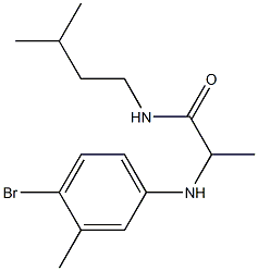 2-[(4-bromo-3-methylphenyl)amino]-N-(3-methylbutyl)propanamide 구조식 이미지