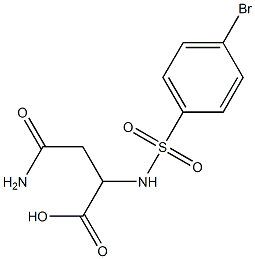 2-[(4-bromobenzene)sulfonamido]-3-carbamoylpropanoic acid 구조식 이미지