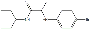 2-[(4-bromophenyl)amino]-N-(pentan-3-yl)propanamide Structure