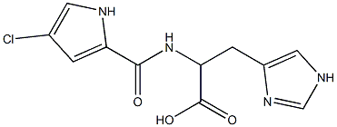 2-[(4-chloro-1H-pyrrol-2-yl)formamido]-3-(1H-imidazol-4-yl)propanoic acid Structure
