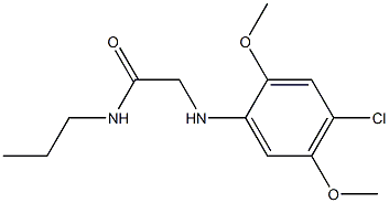 2-[(4-chloro-2,5-dimethoxyphenyl)amino]-N-propylacetamide Structure