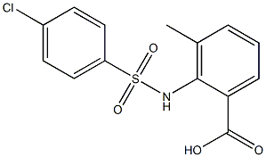 2-[(4-chlorobenzene)sulfonamido]-3-methylbenzoic acid Structure