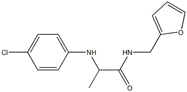 2-[(4-chlorophenyl)amino]-N-(furan-2-ylmethyl)propanamide 구조식 이미지