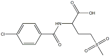 2-[(4-chlorophenyl)formamido]-4-methanesulfonylbutanoic acid 구조식 이미지