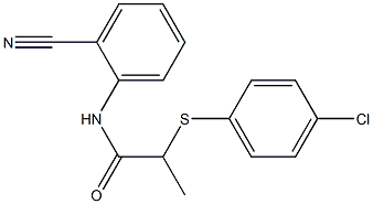 2-[(4-chlorophenyl)sulfanyl]-N-(2-cyanophenyl)propanamide Structure