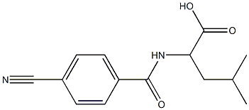 2-[(4-cyanobenzoyl)amino]-4-methylpentanoic acid 구조식 이미지