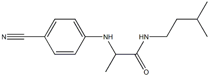 2-[(4-cyanophenyl)amino]-N-(3-methylbutyl)propanamide Structure