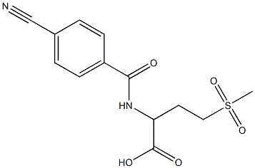 2-[(4-cyanophenyl)formamido]-4-methanesulfonylbutanoic acid Structure