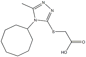 2-[(4-cyclooctyl-5-methyl-4H-1,2,4-triazol-3-yl)sulfanyl]acetic acid Structure