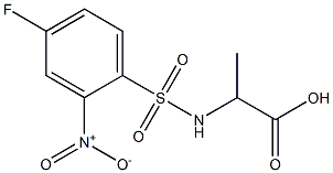 2-[(4-fluoro-2-nitrobenzene)sulfonamido]propanoic acid 구조식 이미지