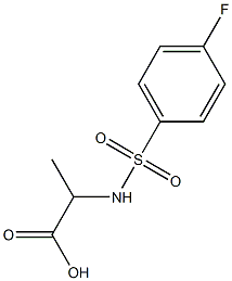 2-[(4-fluorobenzene)sulfonamido]propanoic acid Structure