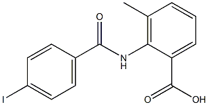 2-[(4-iodobenzene)amido]-3-methylbenzoic acid Structure